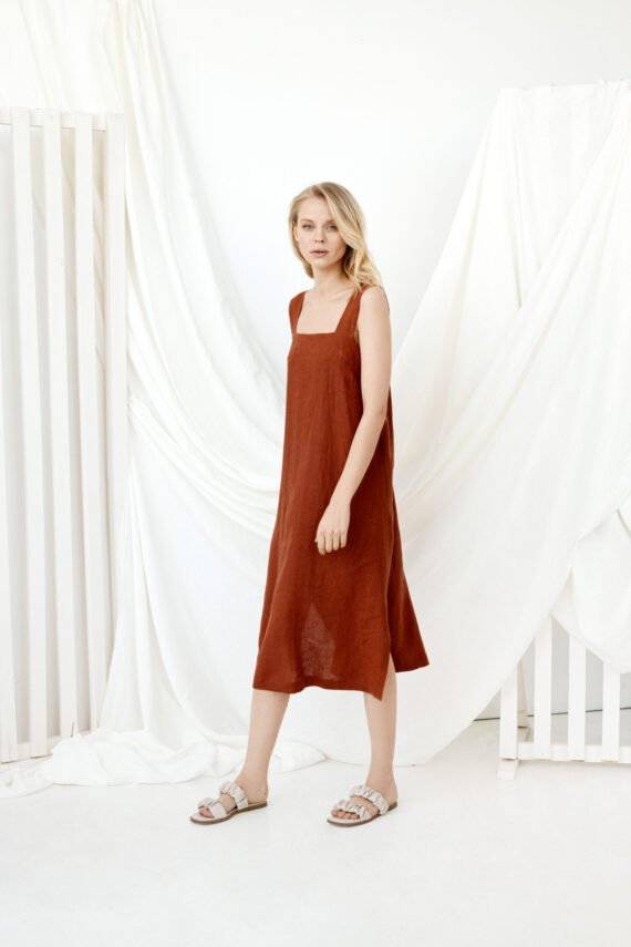 Adatyte Linine Suknele Paula Midi Ilgio Plyta D 3 Adatyte Linine Suknele Paula Midi Ilgio Plyta D 3