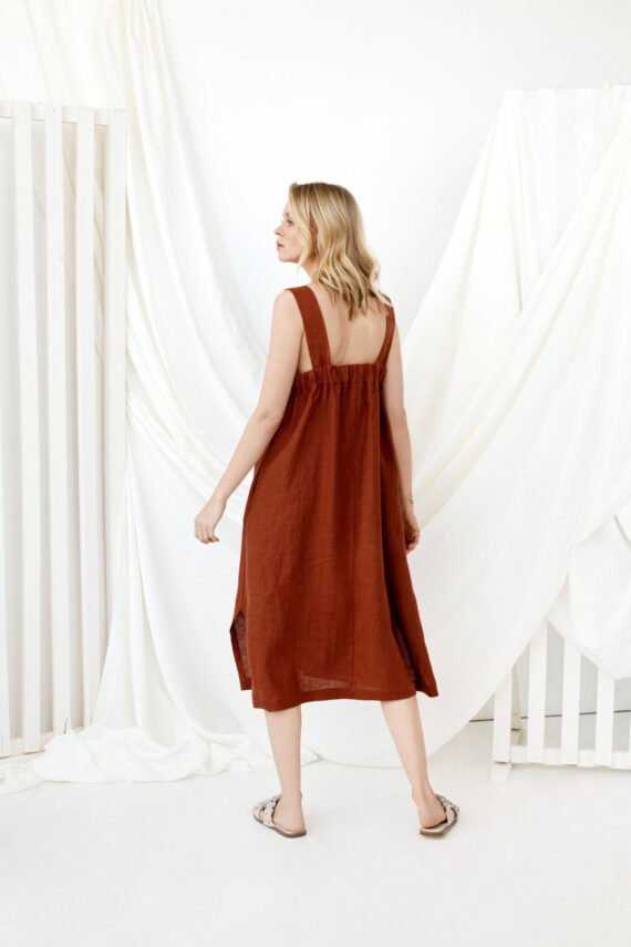 Adatyte Linine Suknele Paula Midi Ilgio Plyta D 4 Adatyte Linine Suknele Paula Midi Ilgio Plyta D 4