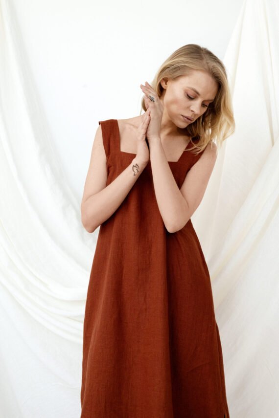 Adatyte Linine Suknele Paula Midi Ilgio Plyta D 6 Adatyte Linine Suknele Paula Midi Ilgio Plyta D 6