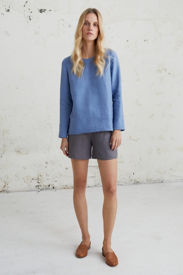 Patogūs lininiai šortai moterims – natūralus audinys, laisvas kirpimas ir maksimalus komfortas.