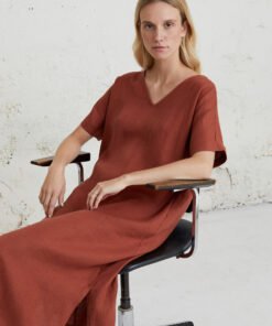 Suknelė moterims, plati ir žemiau kelių – elegantiška ir patogi suknelė karštajam sezonui.