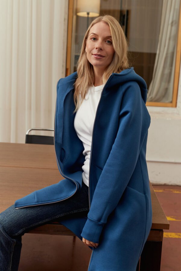 Moteriškas ilgas džemperis su gobtuvu RUONIS