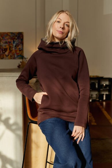 Moteriskas Dzemperis Meda Rudas Trikotazinis Kasdienai