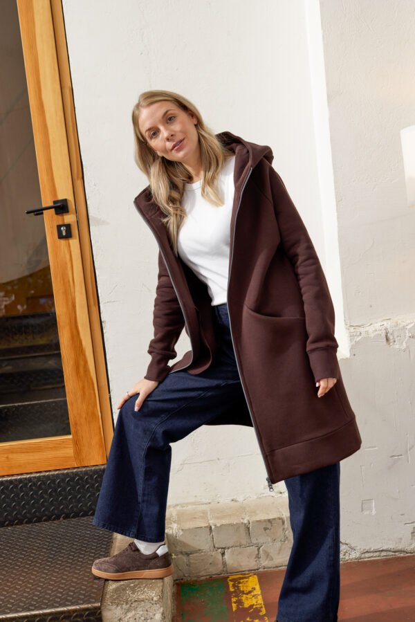 Ilgas džemperis su kapišonu RUONIS