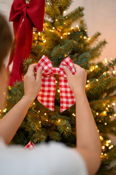 Kaledu Kaspinai Eglute Languotas Lininis