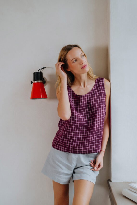 Linine Bordo Palaidine Pilki Sortai