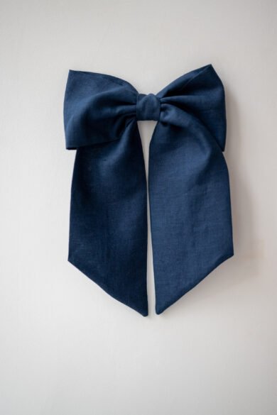 Tamsiai Melynas Lino Kaspinas