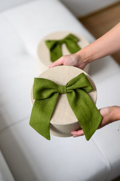 Zalias Kaspinas Is Medziagos Aksesuaras