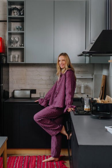 Adatyte Moteriska Vysnine Pizama Languota Komplektas