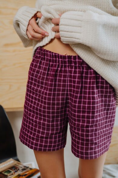 Lininiai Sortai Vysnine Languota Moterims Namams