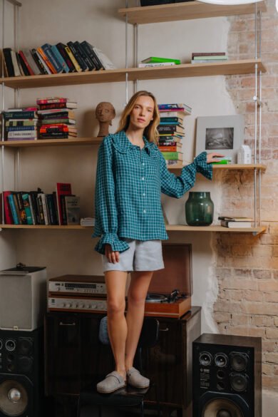 Originalaus Dizaino Lino Marskiniai